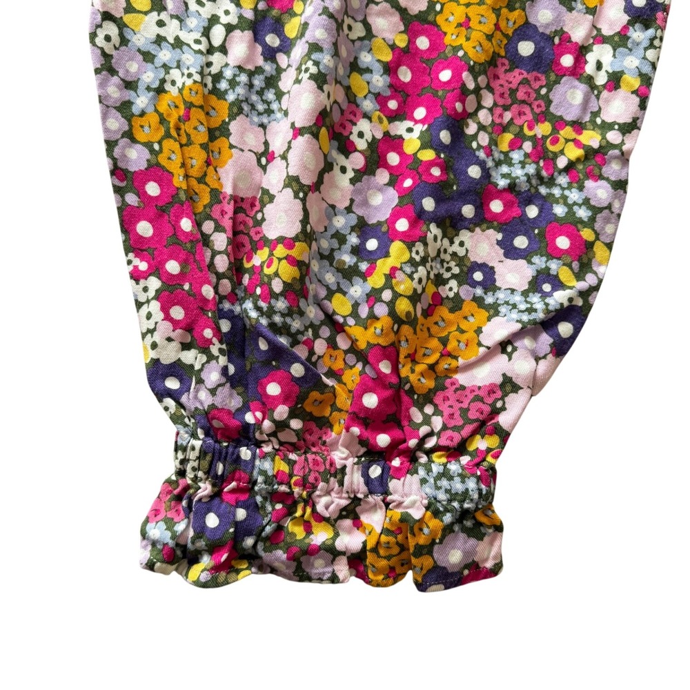 Eloquii Elements Floral Jogger Pants Womens 18/20 Multi Color Ruffle Cuff Rayon - Picture 4 of 6